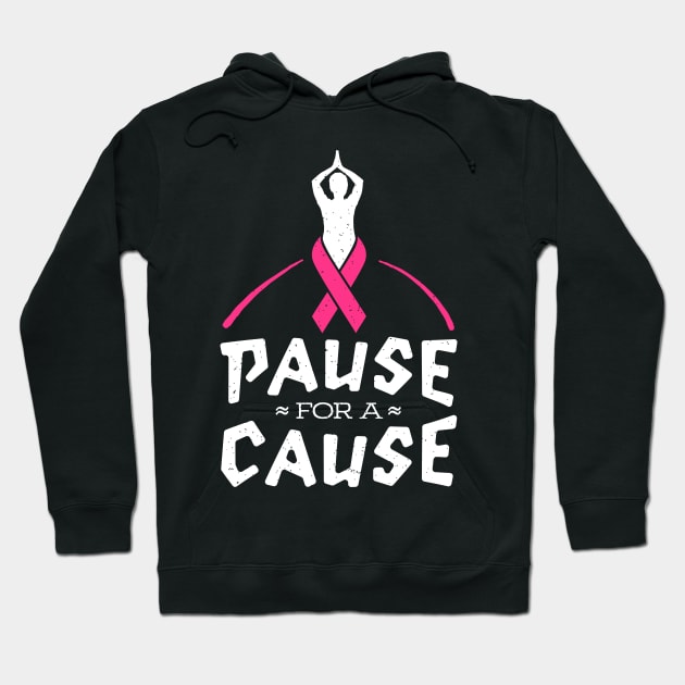 Pause for a Cause Zen Breast Cancer Awareness gift T Shirt Hoodie by holger.brandt